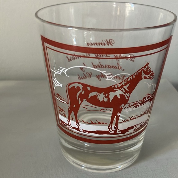 Set of 4 Kentucky Derby Club winner horse glasses vintage?? - Picture 2 of 8